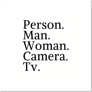 person man woman camera tv Posters and Art